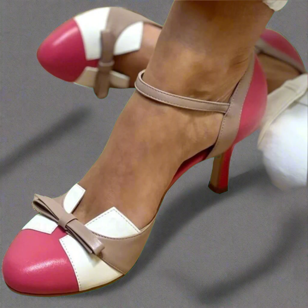 Charlotte - Colourful Knot Strap Sandals with Round Toe