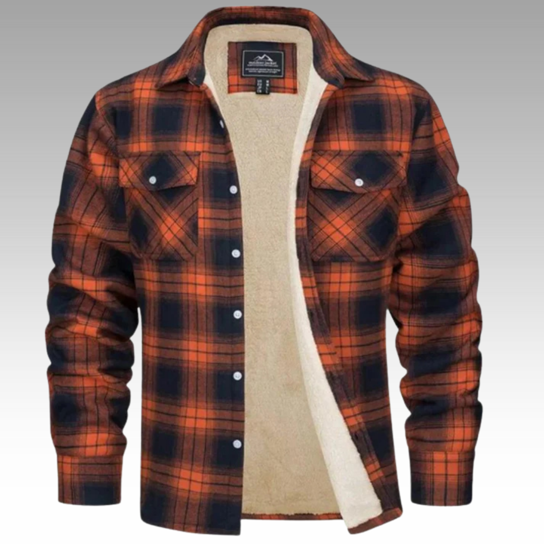 Patrick - Striped Fleece Trucker Jacket
