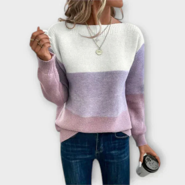 Savannah - Tricolour Patchwork Sweater