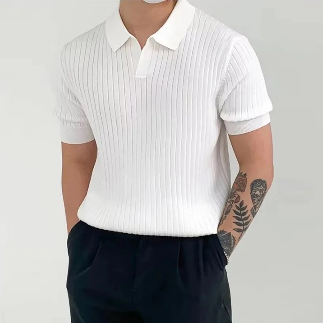 Lachlan - Ribbed Elegant Polo