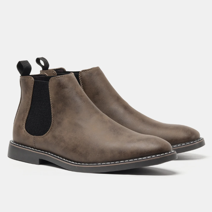 Jasper - Faux Leather Chelsea Ankle Boots