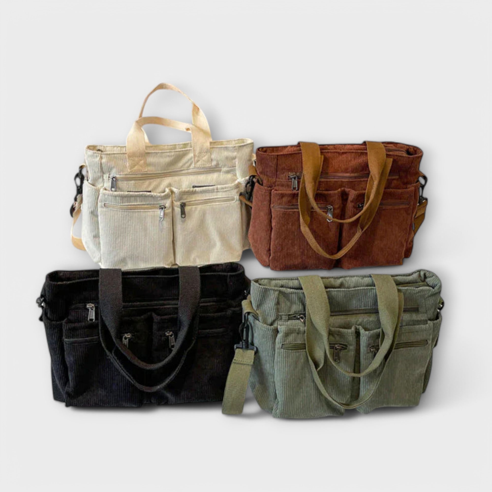 Imogen - Multi-Pocket Corduroy Bag