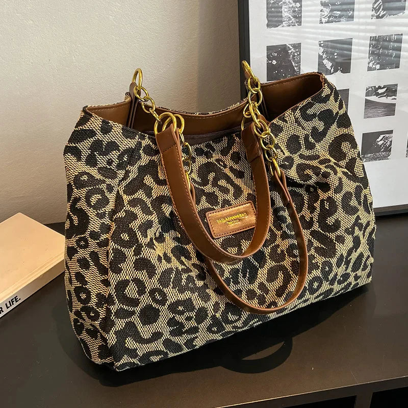Chloe - Leopard Print Tote