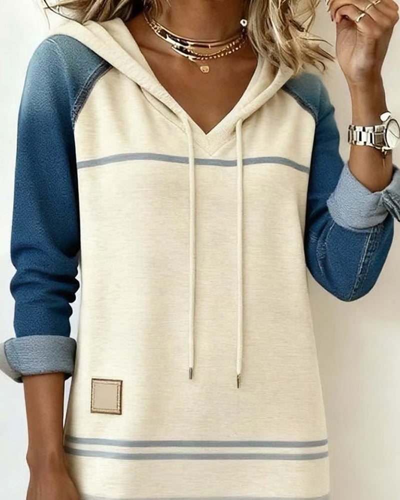 Camila | Striped Hooded Dress with Colour Mix