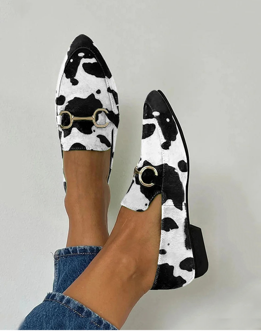 Diana - Loafers with Printed Buckle Detail
