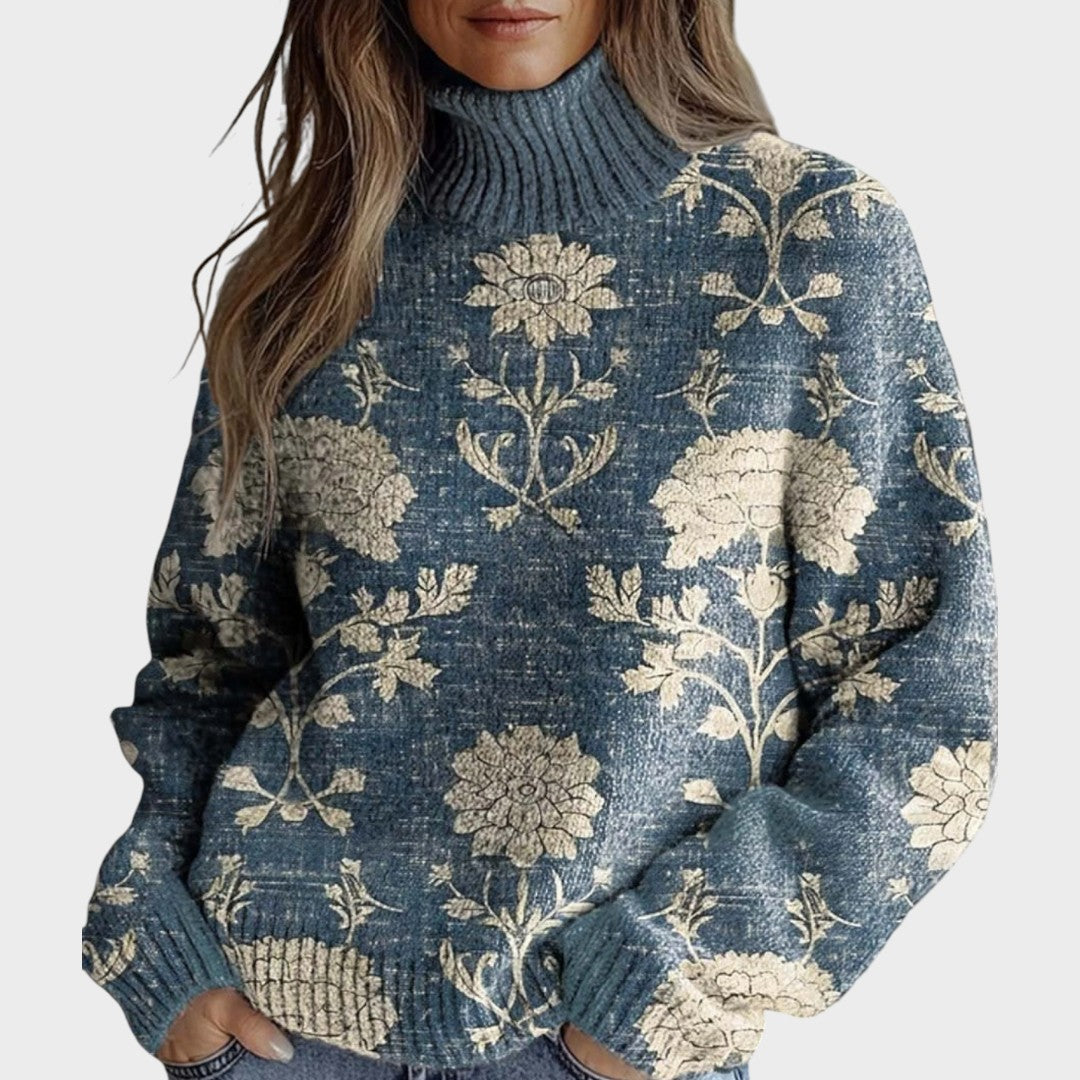 Mia - Artistic Knit Turtleneck Sweater