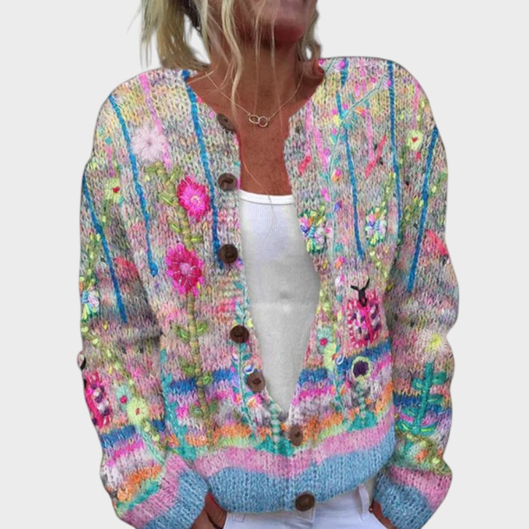 Lucy - Floral Autumn Cardigan