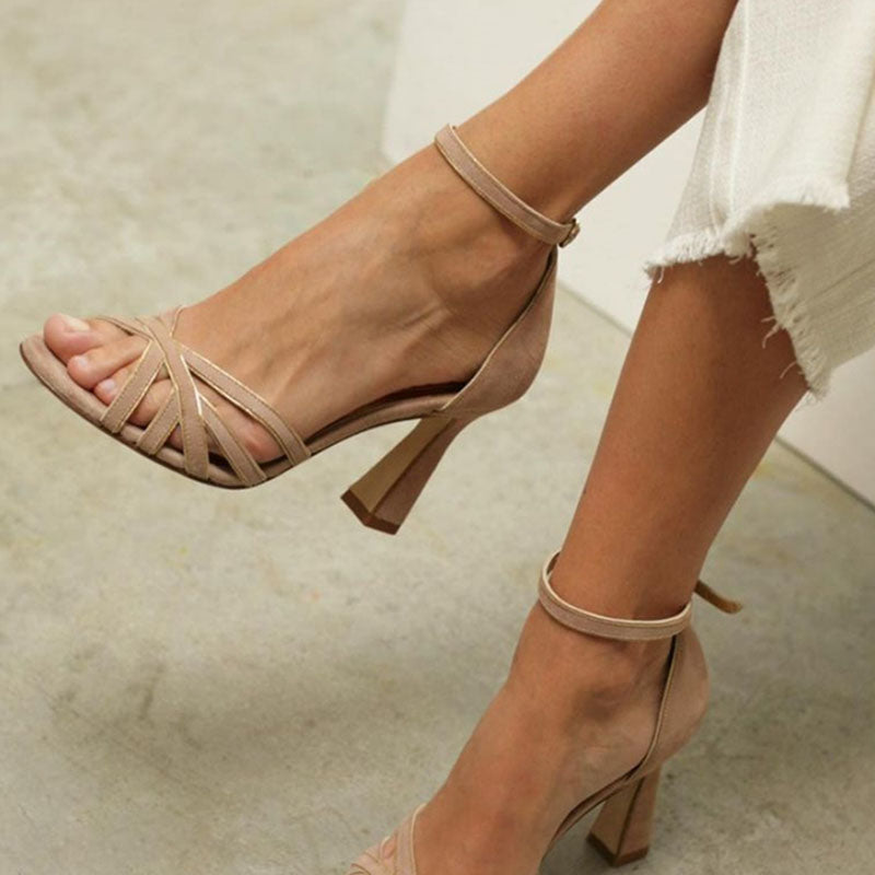 Janet | Slim Pointed Patchwork Heels