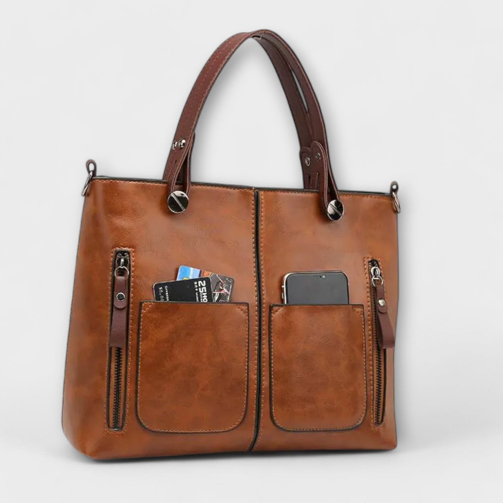 Olivia - Elegant Faux Leather Tote