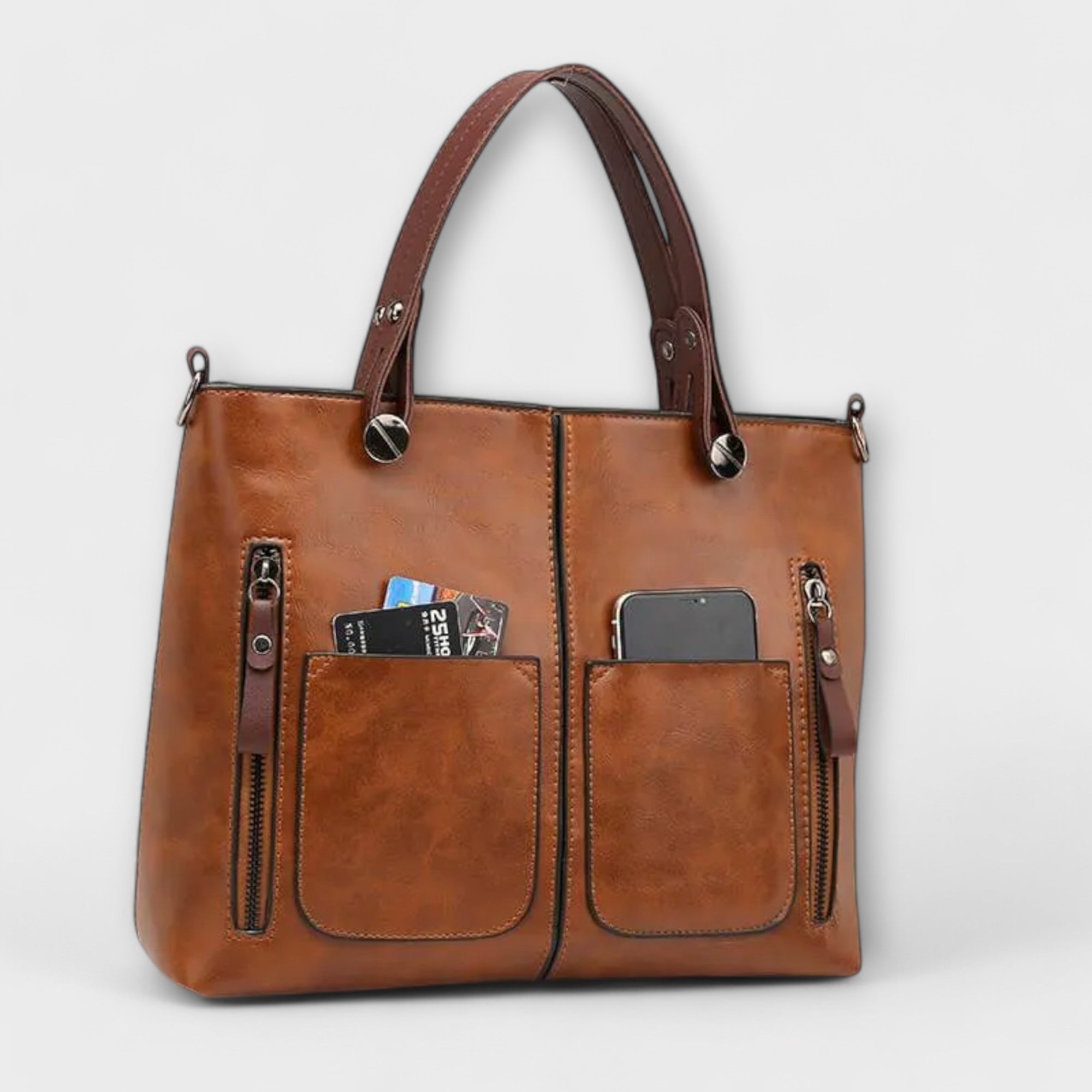 Olivia - Elegant Faux Leather Tote