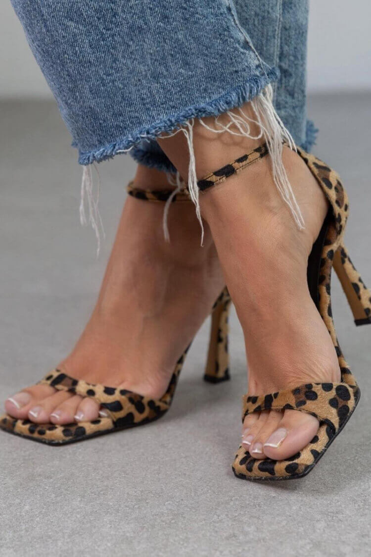 Savannah - Leopard Print High-Heel Sandals