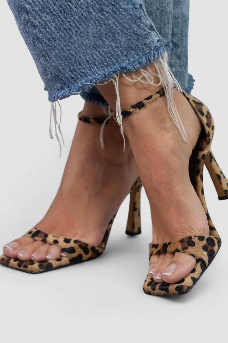 Savannah - Leopard Print High-Heel Sandals
