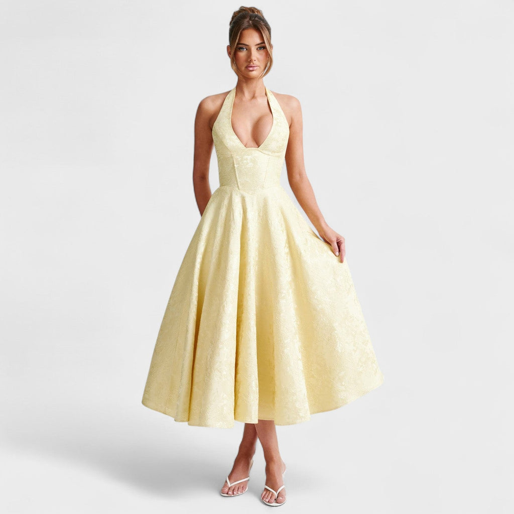 Eleanor - Structured Corset Midi Dress