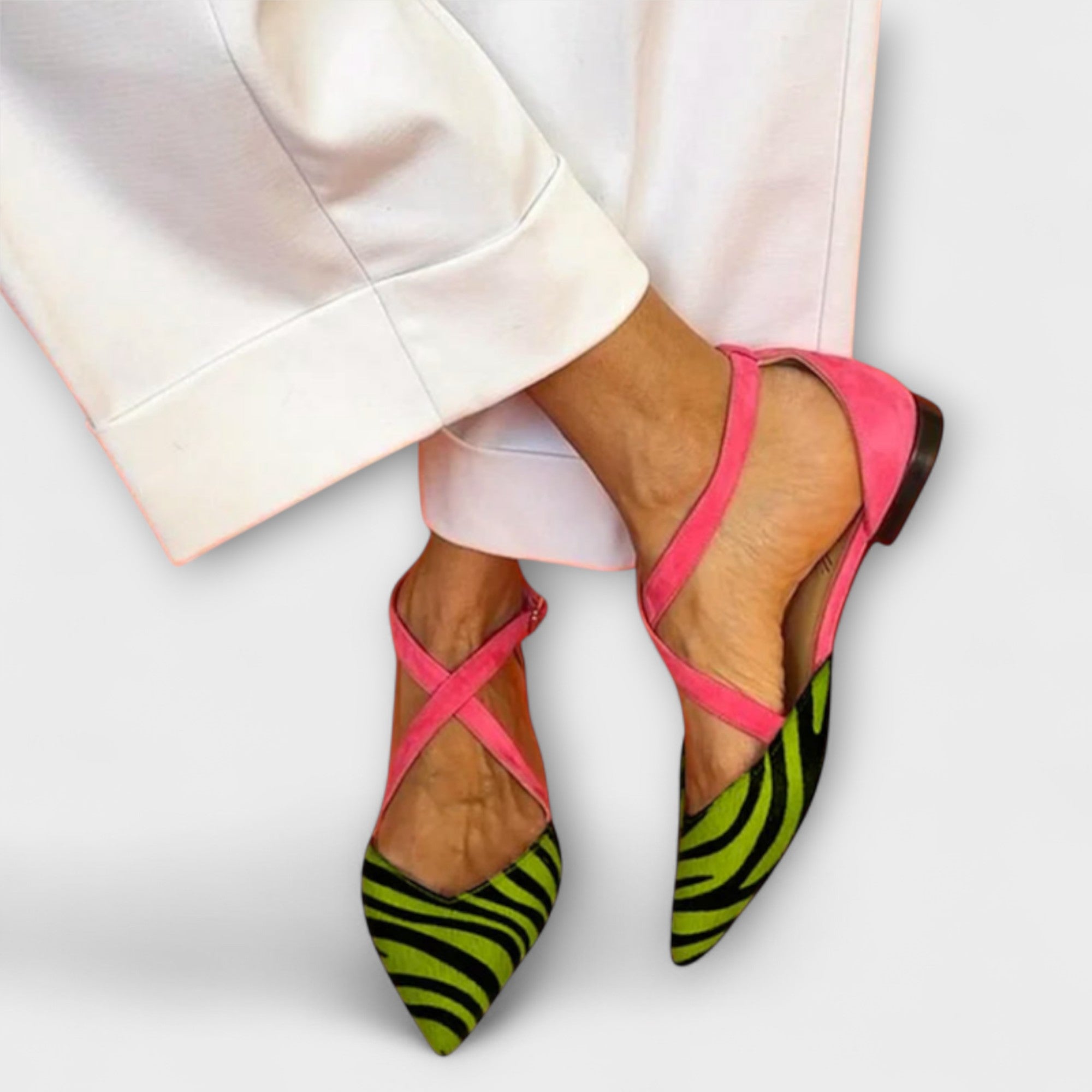 Fenna - Zebra Print Ballet Flats