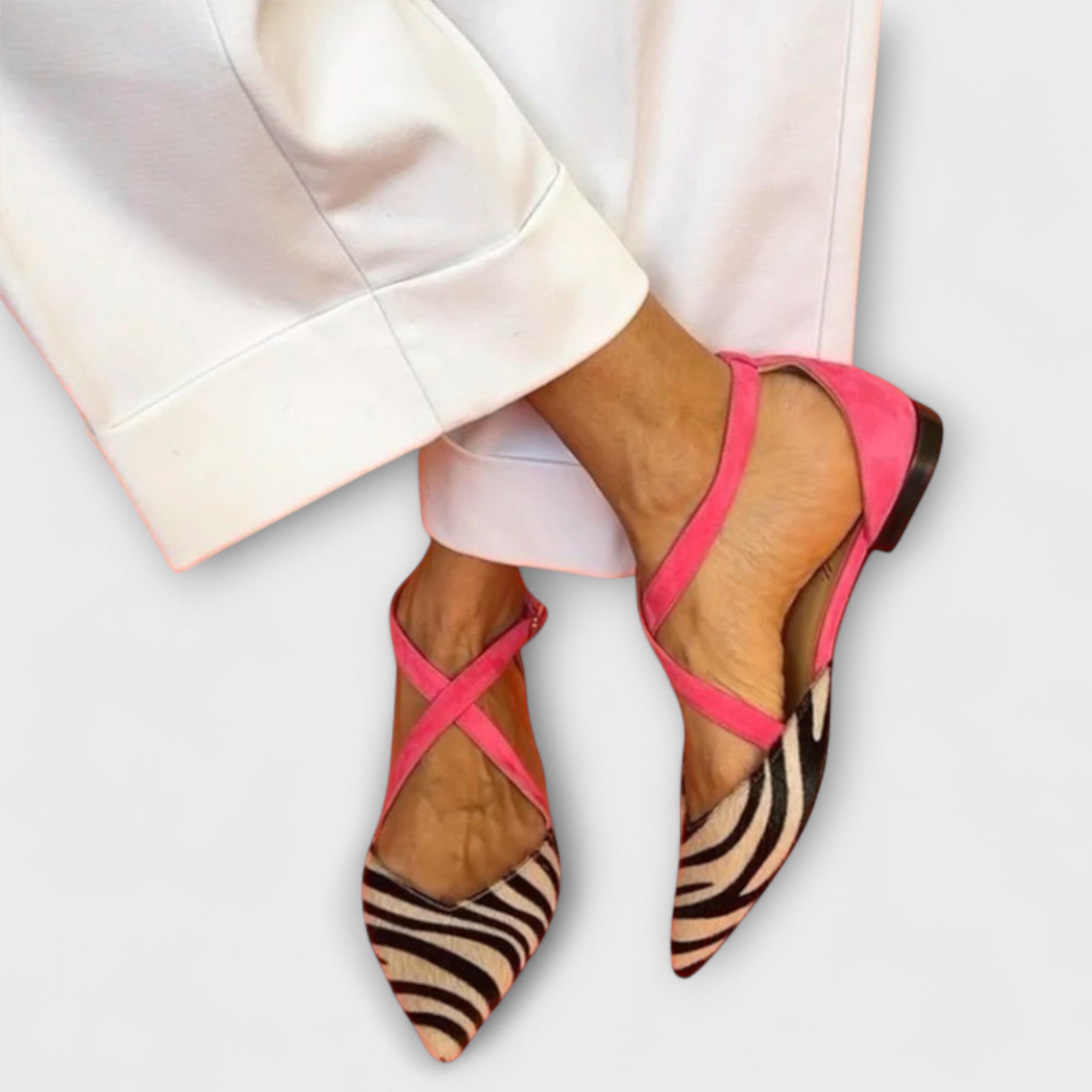 Fenna - Zebra Print Ballet Flats