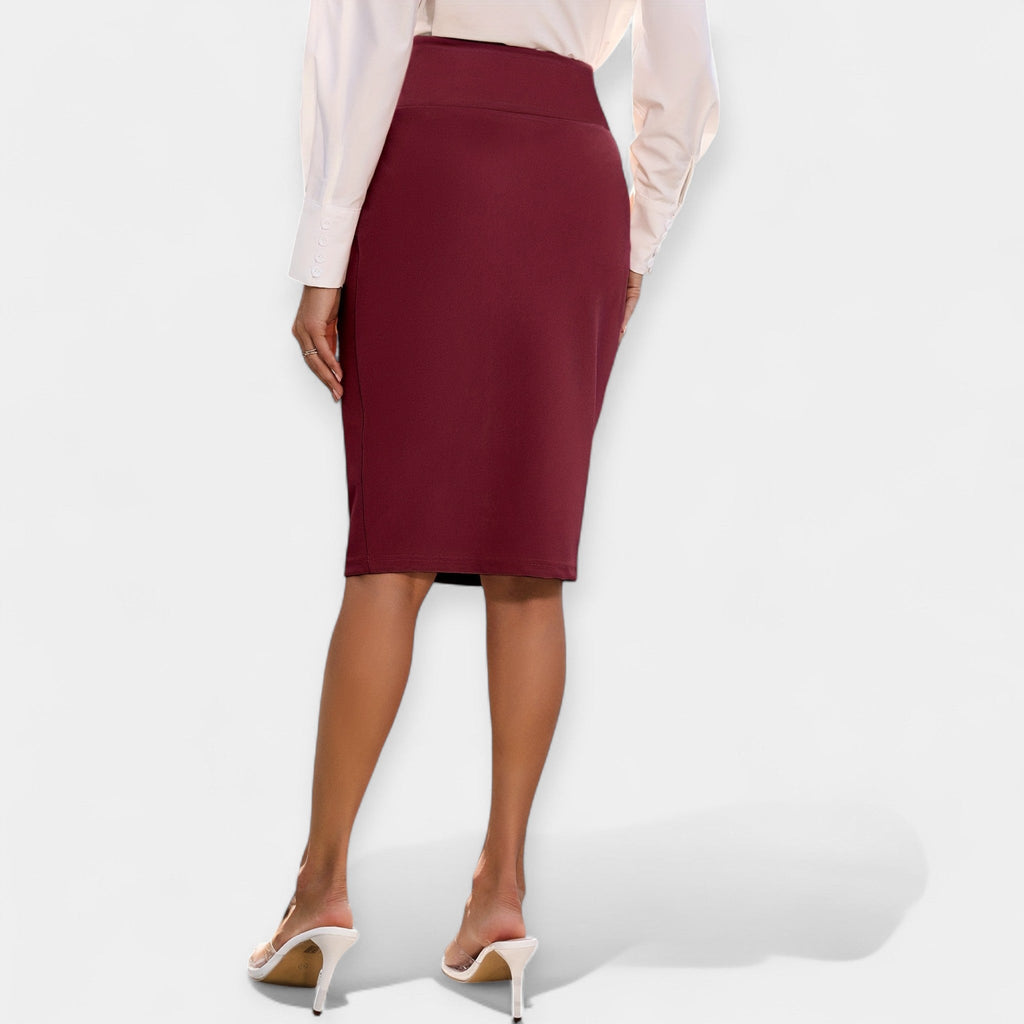 High-Waist Midi Skirt