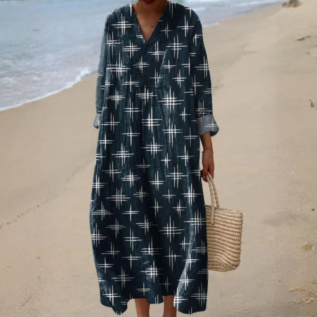 Mackenzie - Bohemian Star Print Dress