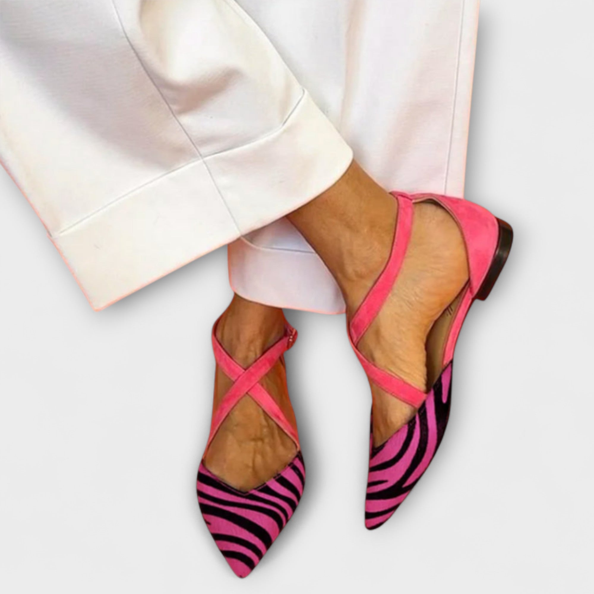 Fenna - Zebra Print Ballet Flats