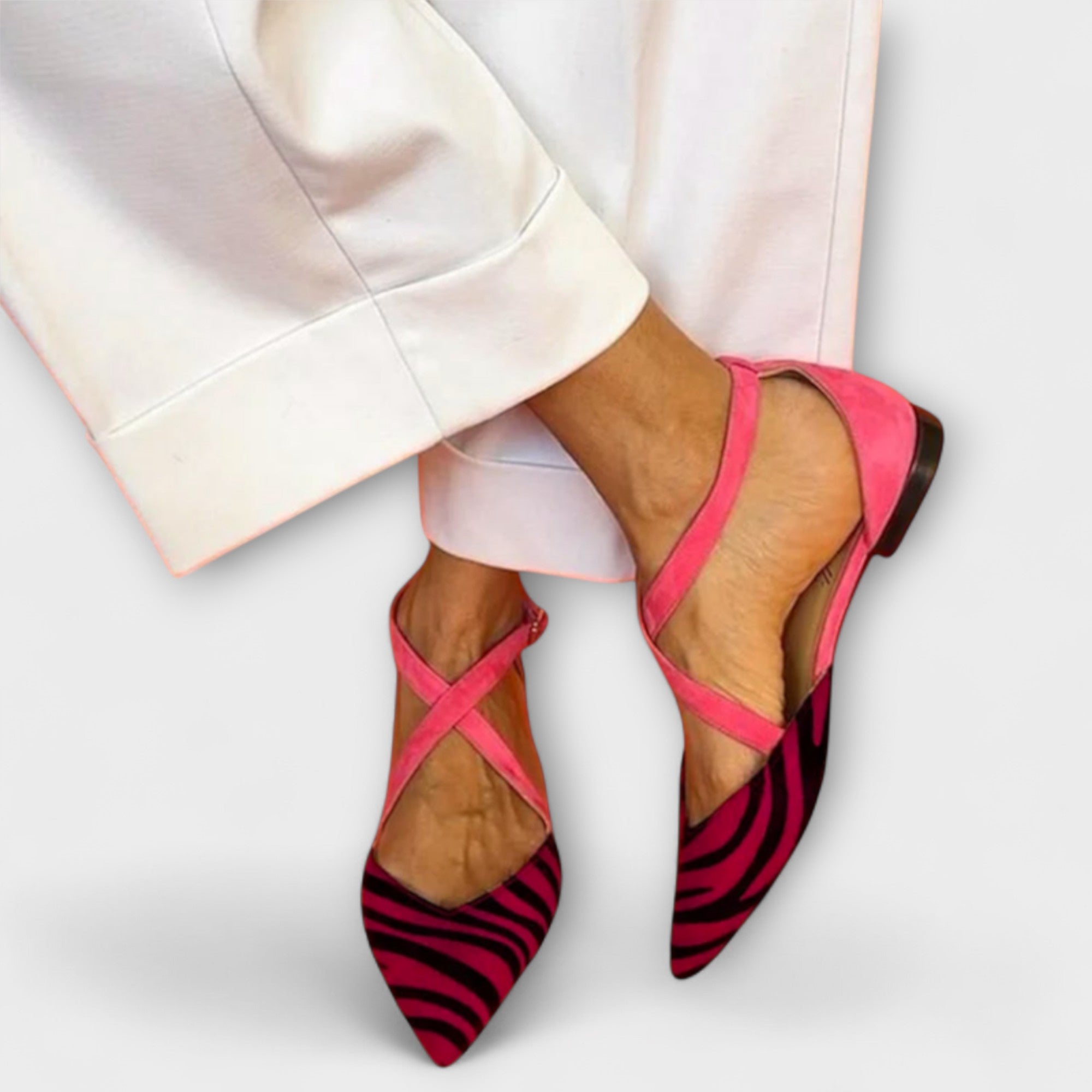Fenna - Zebra Print Ballet Flats