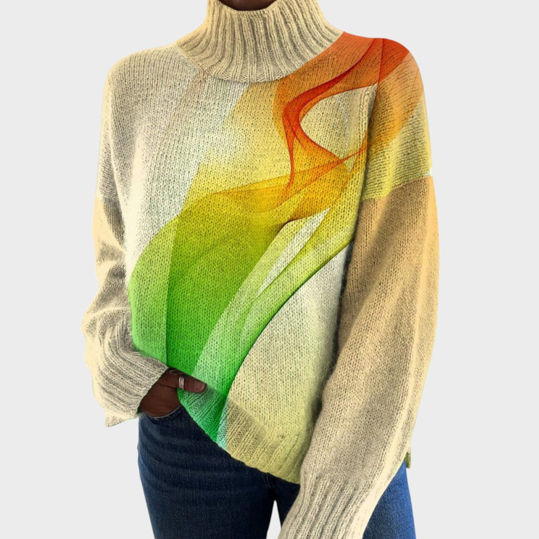 Nadia - Artistic Knit Turtleneck Sweater