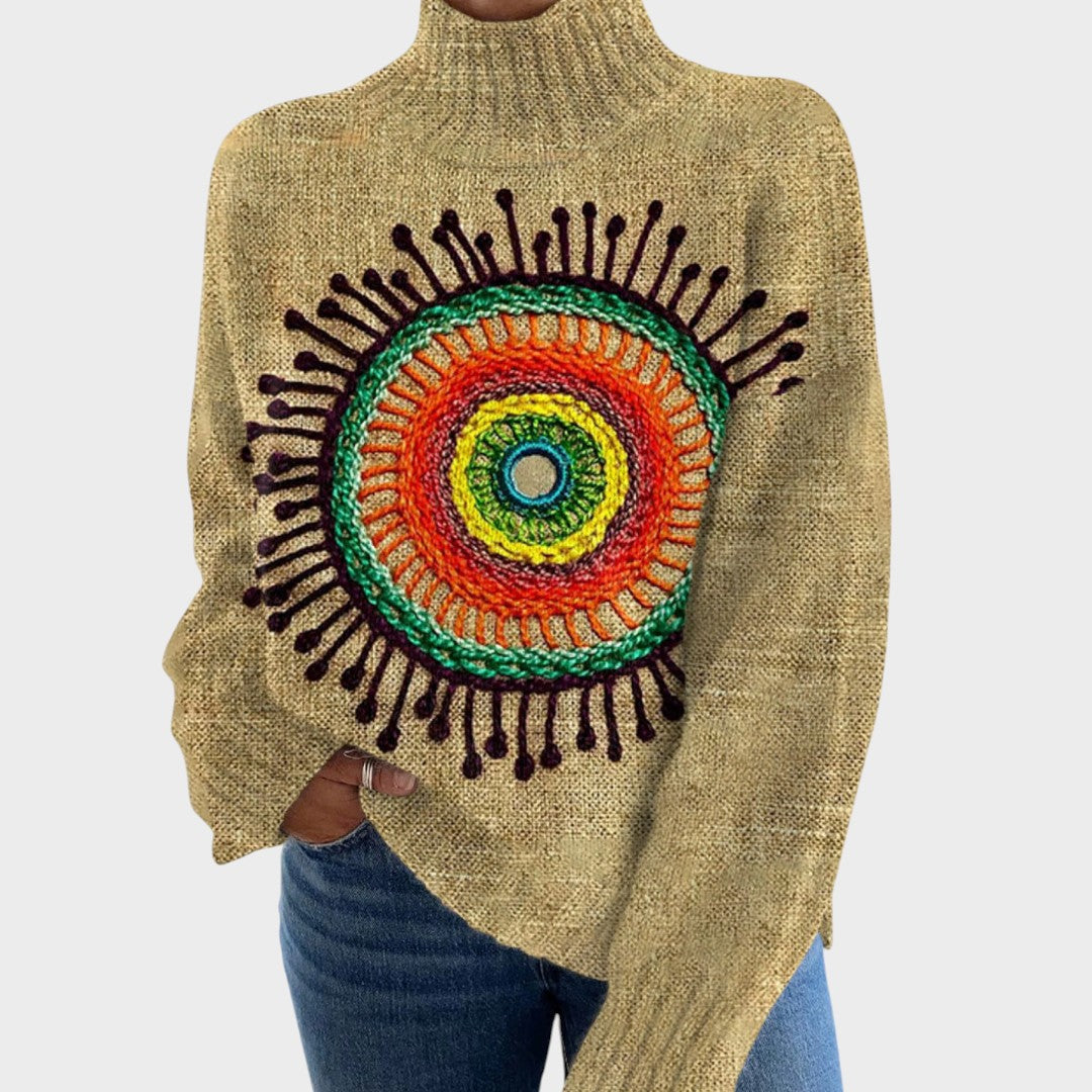 Toni - Artistic Knit Turtleneck Sweater