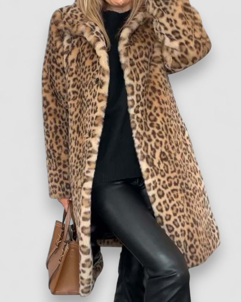 Matilda - Long Leopard Print Coat