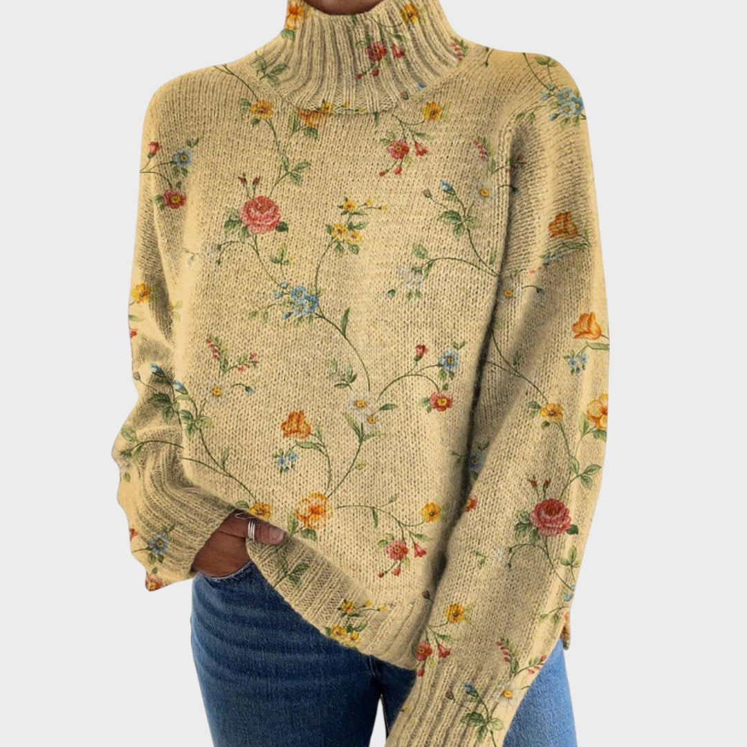 Zoe - Artistic Knit Turtleneck Sweater