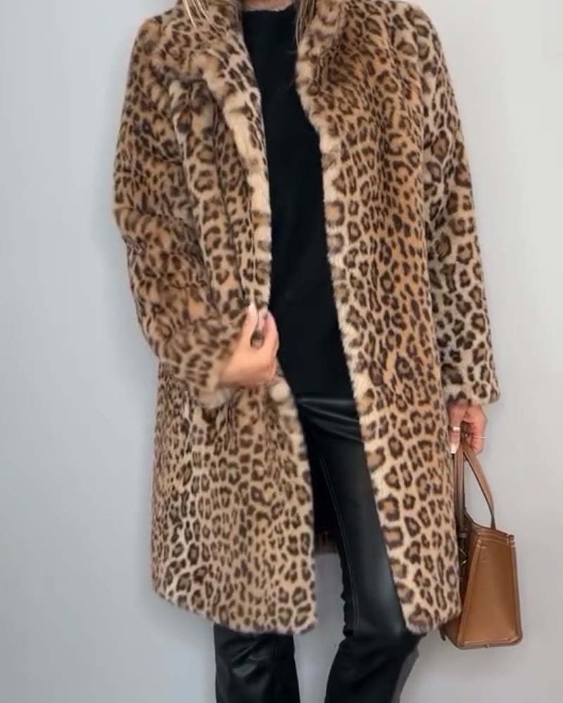 Matilda - Long Leopard Print Coat