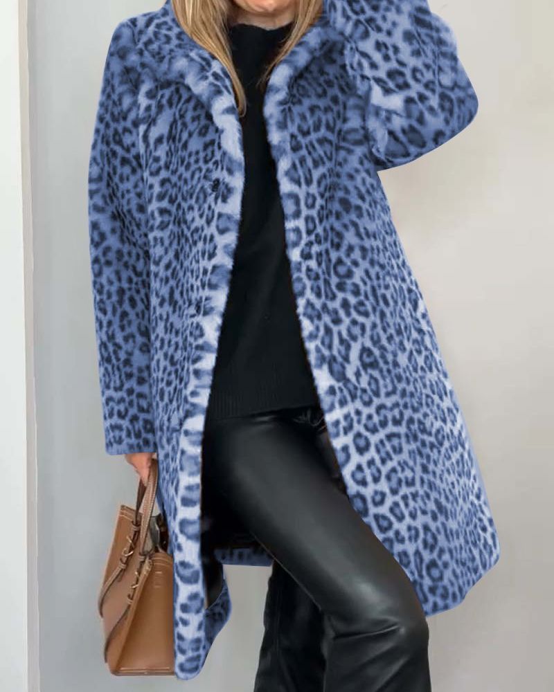 Matilda - Long Leopard Print Coat