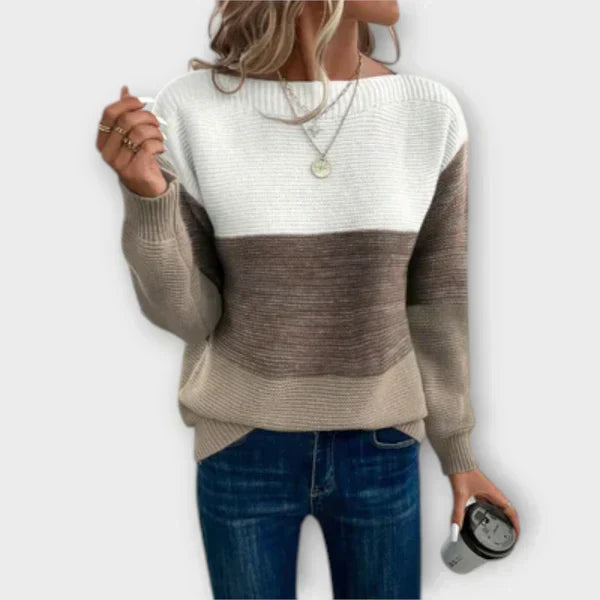 Savannah - Tricolour Patchwork Sweater