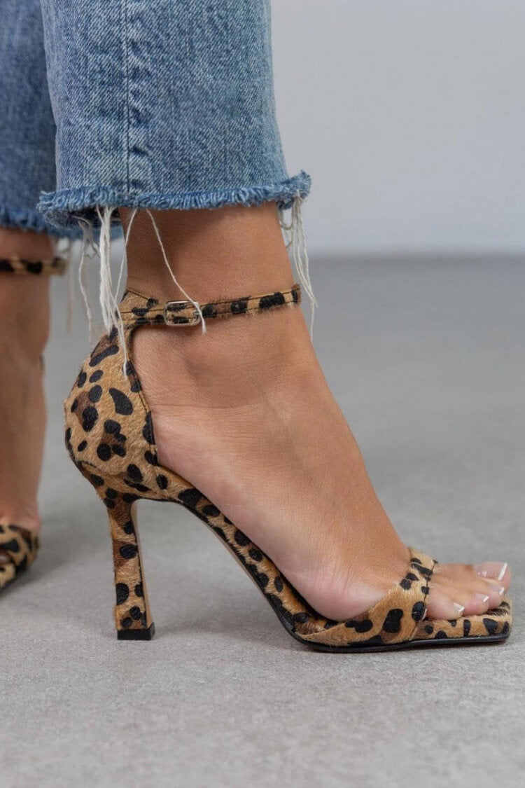 Savannah - Leopard Print High-Heel Sandals