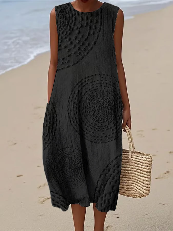 Grace - Textured Sleeveless Maxi Dress