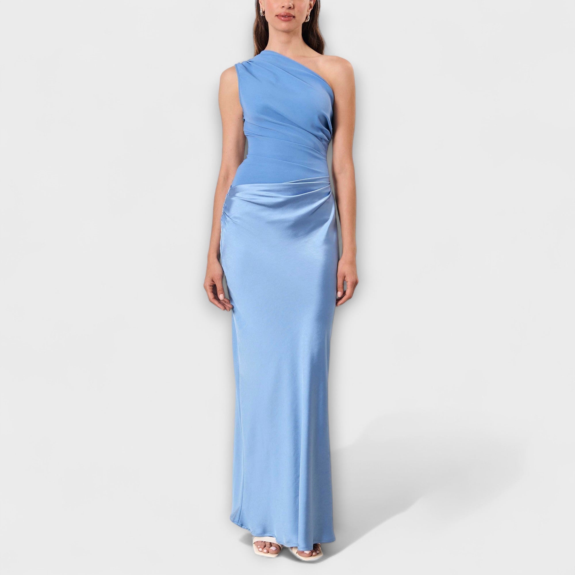 Chelsea - Asymmetric Satin Evening Dress