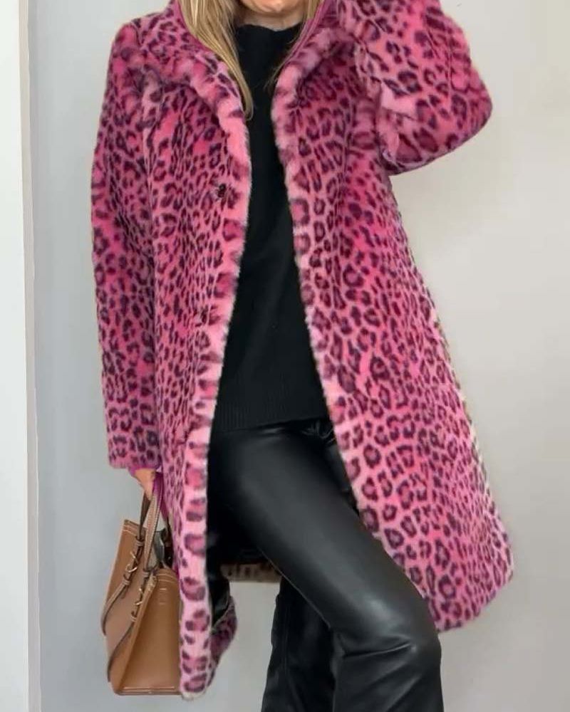 Matilda - Long Leopard Print Coat