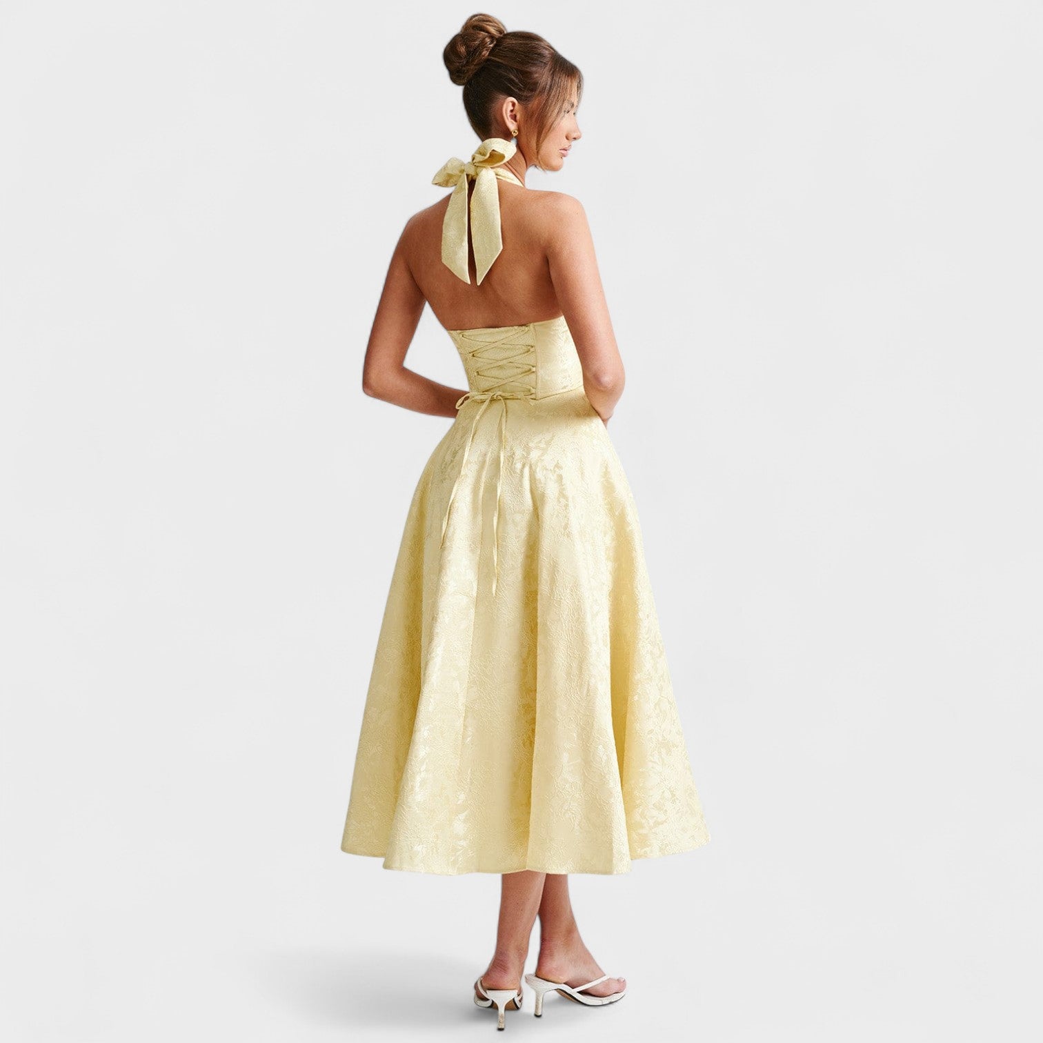 Eleanor - Structured Corset Midi Dress