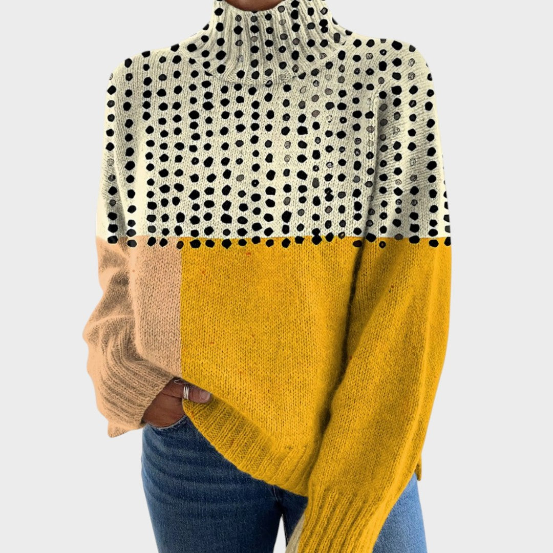 Lena - Artistic Knit Turtleneck Sweater