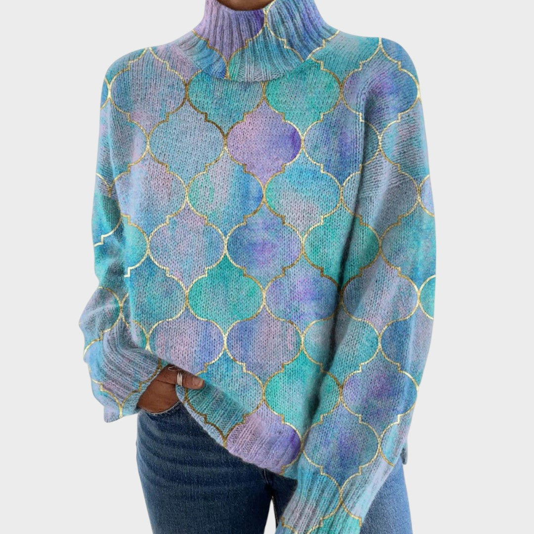 Isla - Artistic Knit Turtleneck Sweater