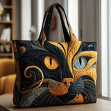 Maree - Padded bag with a mysterious cat pattern