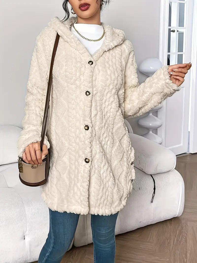 Irene - Fluffy Hooded Coat