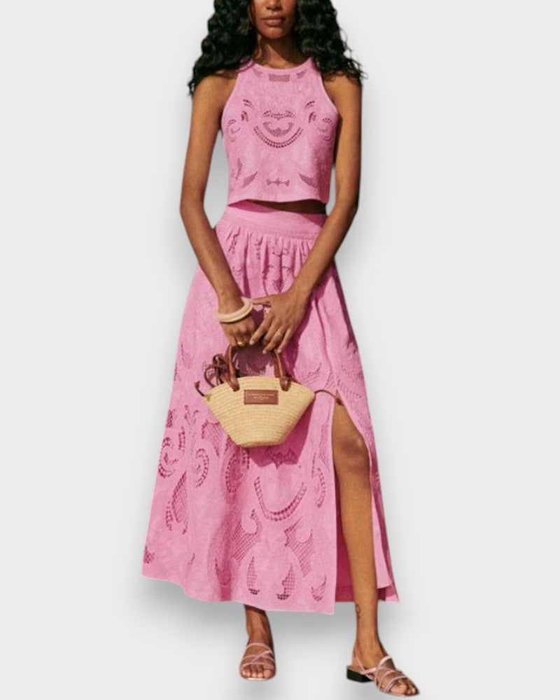 Stella - Pink Lace Set