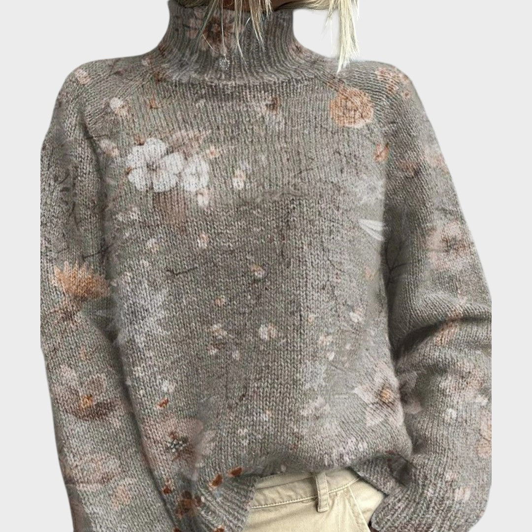 Corinne - Artistic Knit Turtleneck Sweater