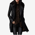 Nicole - Elegant Faux Leather Coat
