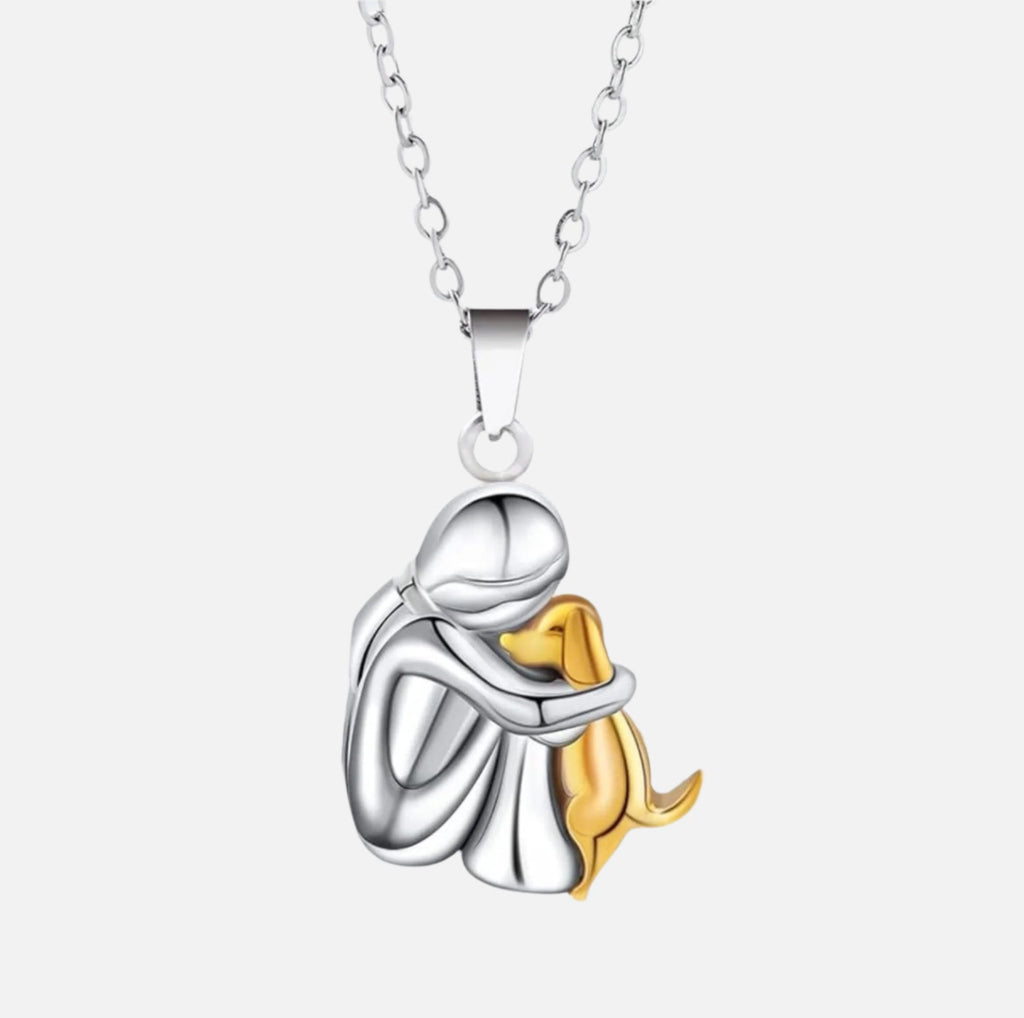 Hannah - Dog Hug Pendant Necklace