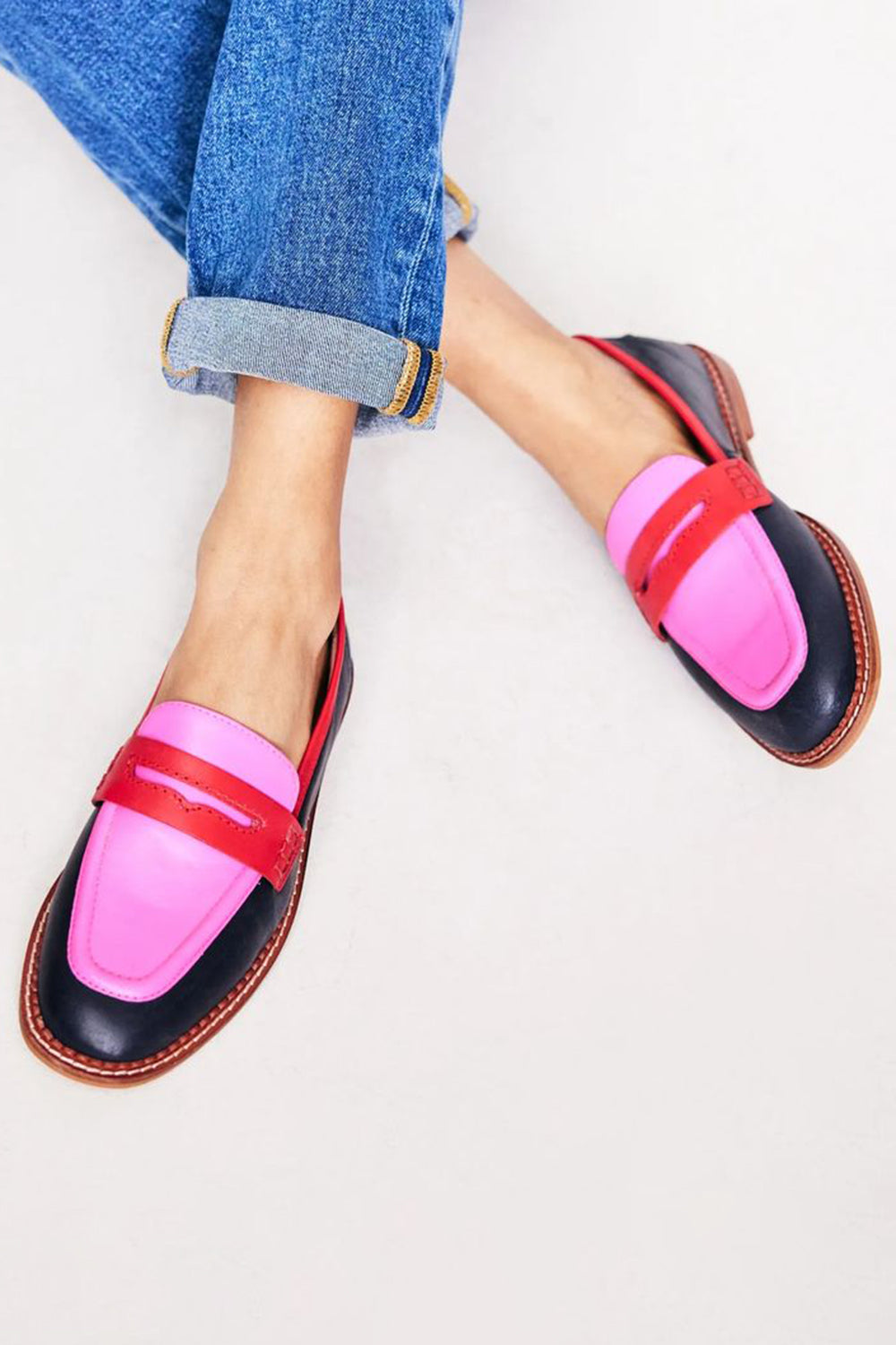 Lunessa - Loafers with Colour Accent
