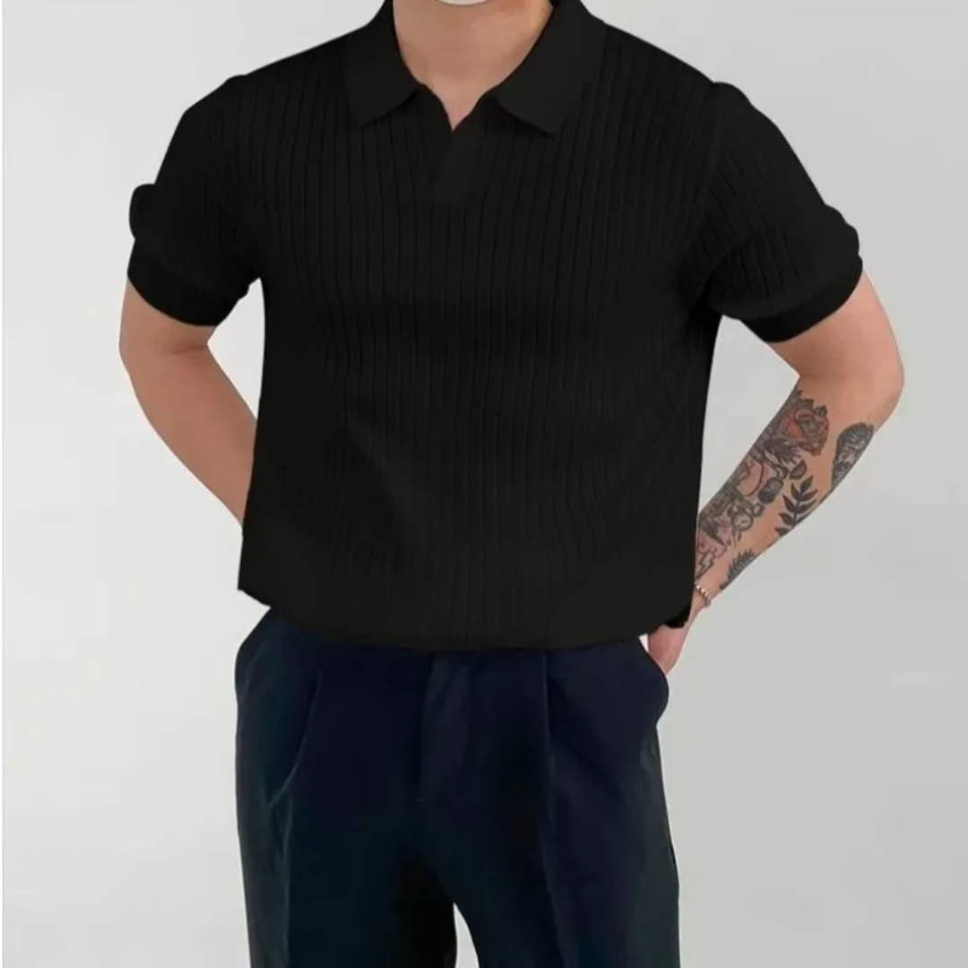 Lachlan - Ribbed Elegant Polo