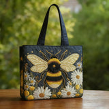 Bee - Padded bag with bee and chamomile pattern