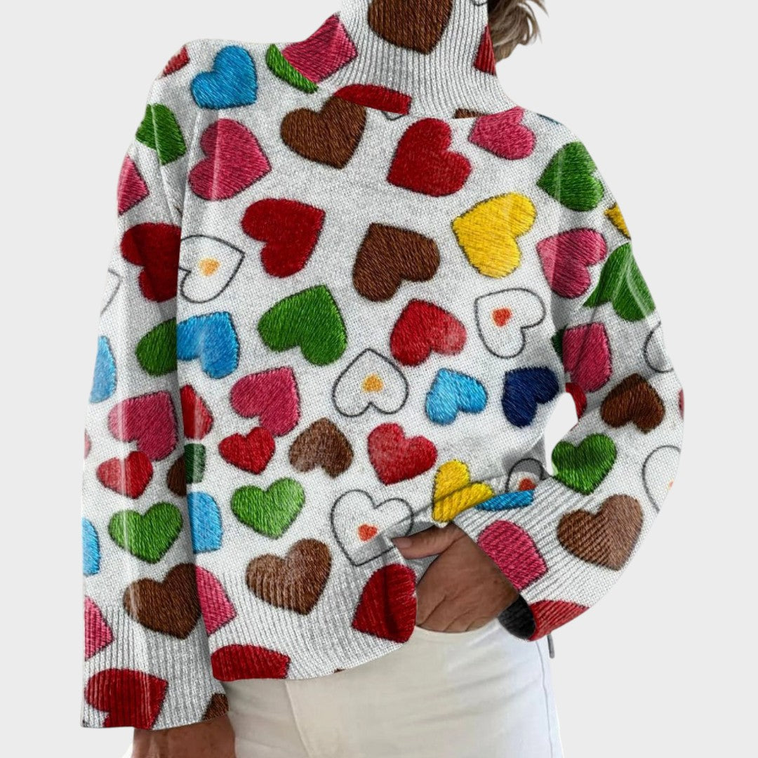 Ellie - Artistic Knit Turtleneck Sweater