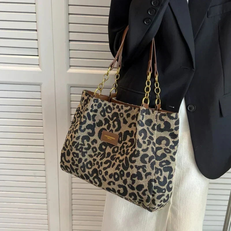 Chloe - Leopard Print Tote