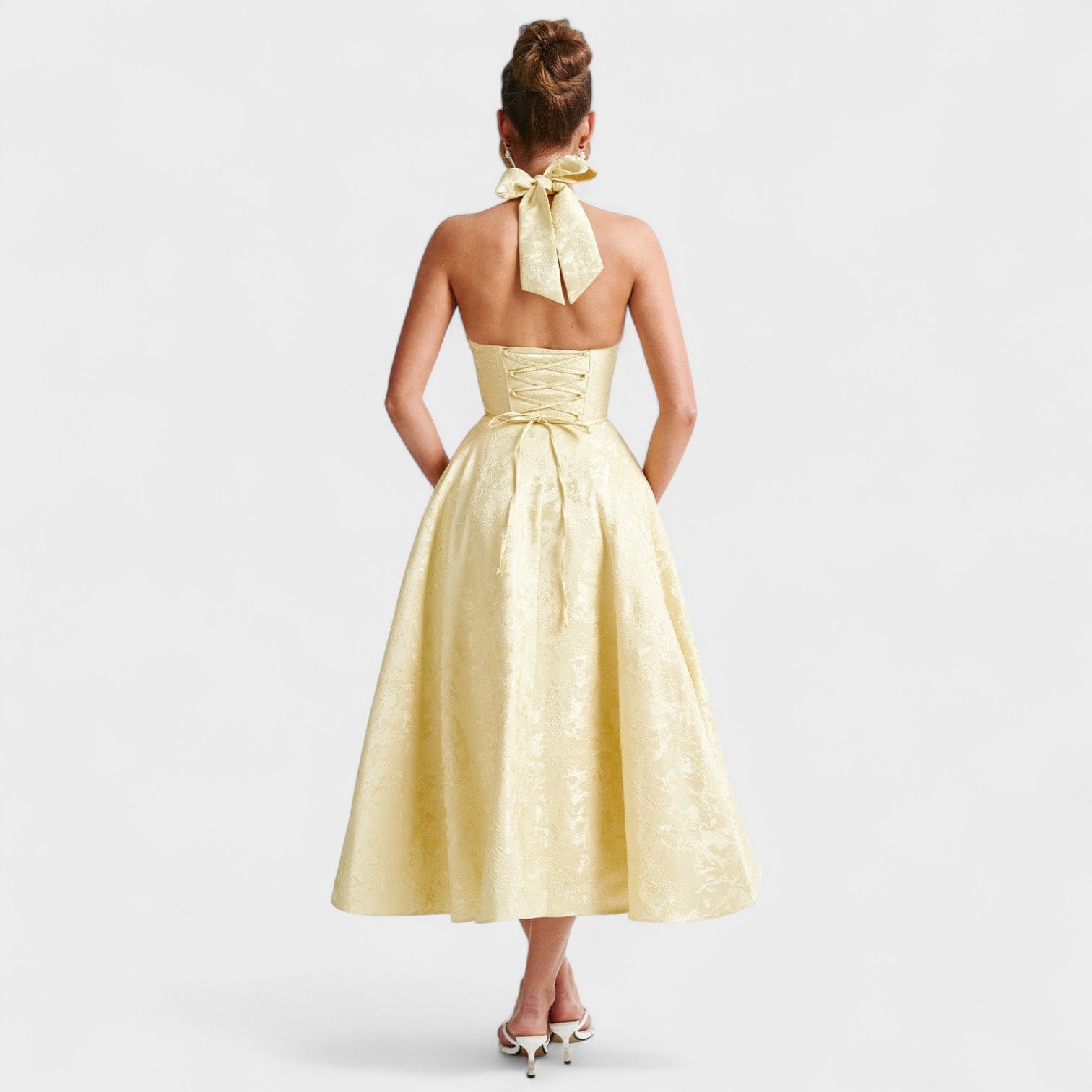 Eleanor - Structured Corset Midi Dress