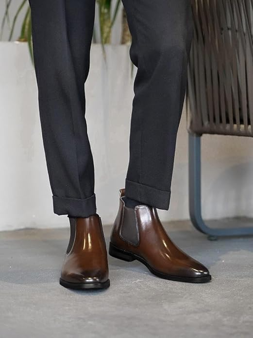 Finn - Faux Leather Chelsea Ankle Boots